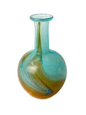 Lot 27 - Lesley Clarke studio glass squat vase.