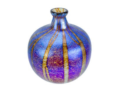 Lot 32 - A Norman Stuart Clarke iridescent art glass vase.