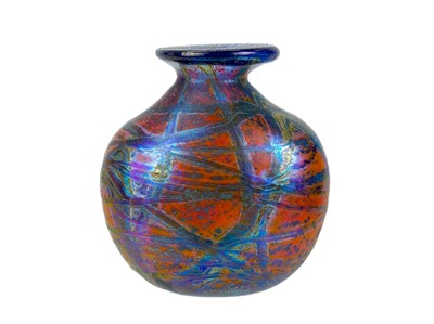 Lot 32 - A Norman Stuart Clarke iridescent art glass vase.