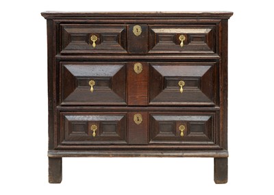 Lot 1224 - A Charles II oak chest of drawers