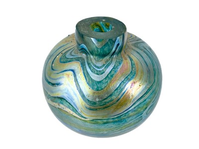 Lot 367 - A small Norman Stuart Clarke art glass iridescent vase.