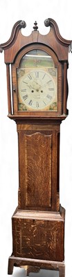 Lot 1078 - A Victorian oak and crossbanded eight day longcase clock