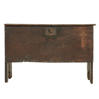 Lot 1187 - An oak plank coffer.