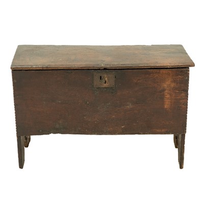Lot 1187 - An oak plank coffer.