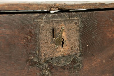 Lot 1187 - An oak plank coffer.
