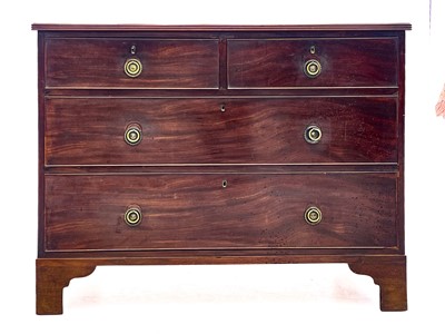 Lot 660 - A 19th century mahogany chest of drawers.