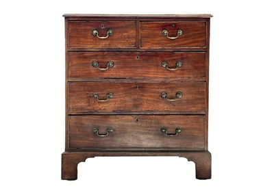 Lot 599 - A George III mahogany chest.