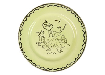 Lot 17 - A 1930s Clarice Cliff Bizarre circular plate designed by Ernest Procter A.R.A.