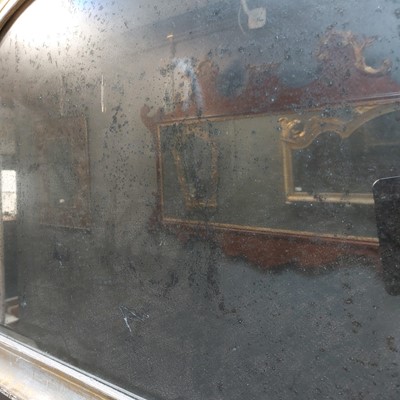 Lot 61 - A Queen Anne gilt gesso overmantel mirror.