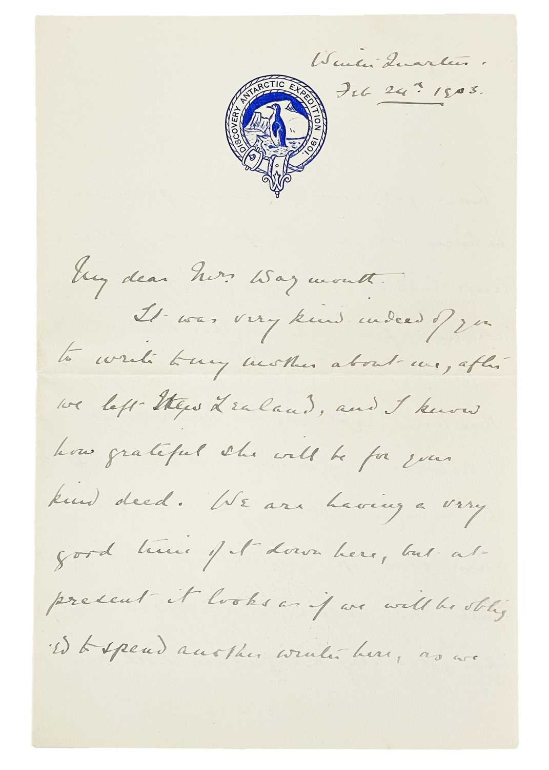 Lot 267 - The Antarctic Letters,  written from the British Antarctic expedition of 1901-1904