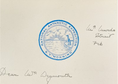 Lot 270 - The Antarctic Letters,  written from the British Antarctic expedition of 1901-1904