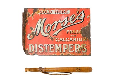 Lot 223 - A Morse's Distempers enamel advertising sign.