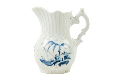 Lot 462 - A Worcester blue and white porcelain milk jug.