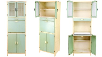 Lot 635 - A mid century kitchen larder cabinet