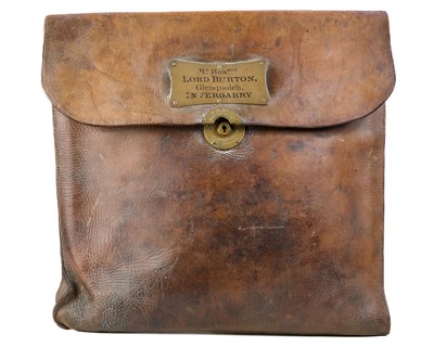 Lot 257 - A late 19th century leather dispatch bag.