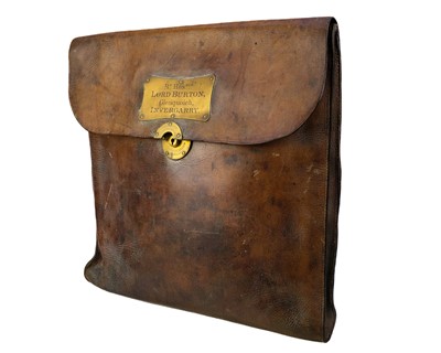 Lot 257 - A late 19th century leather dispatch bag.