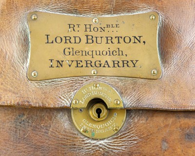Lot 257 - A late 19th century leather dispatch bag.