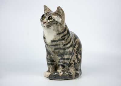 Lot 488 - A Winstanley pottery tabby cat.