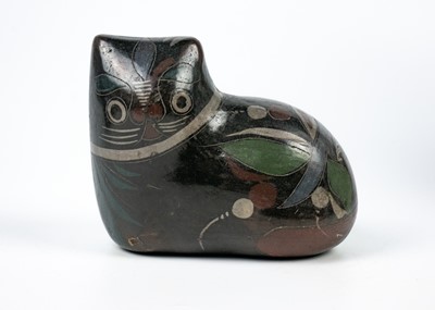 Lot 488 - A Winstanley pottery tabby cat.