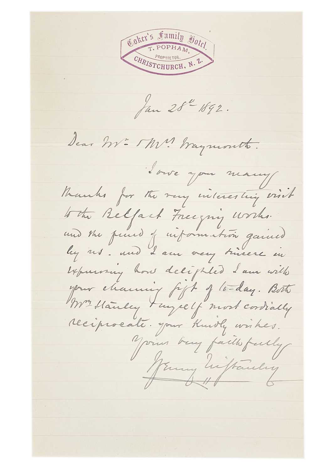 Lot 284 - Sir Henry Morton Stanley GCB (1841 – 1904)