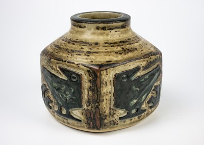 Lot 10 - A Jorgen Mogensen for Royal Copenhagen stoneware square vase.