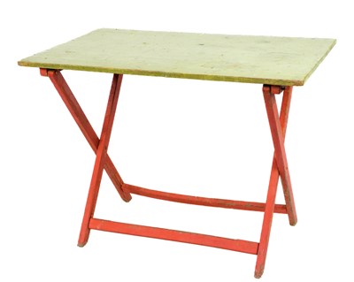 Lot 606 - A painted folding table.