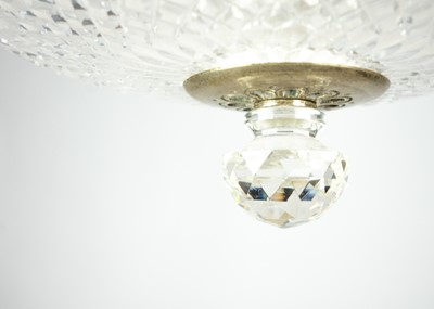 Lot 95 - An early 20th century cut glass pendant light.