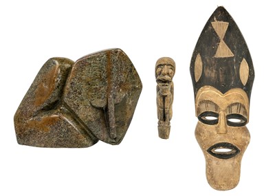 Lot 241 - A carved Zimbabwean Shona stone figural sculpture.