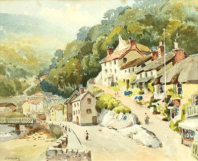 Lot 231 - British, 20th Century Village by the River...