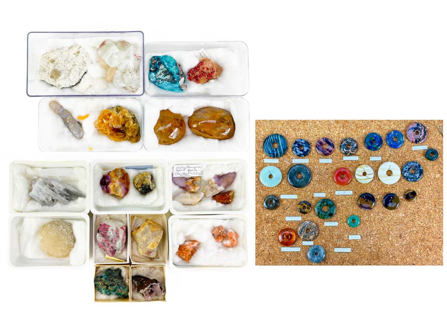 Lot 292 - A collection of labelled minerals.