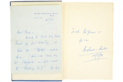 Lot 285 - Signed Douglas Bader with John 'Jack' Profumo interest.
