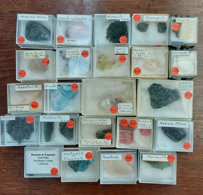 Lot 255 - Over one hundred boxed and labelled minerals.