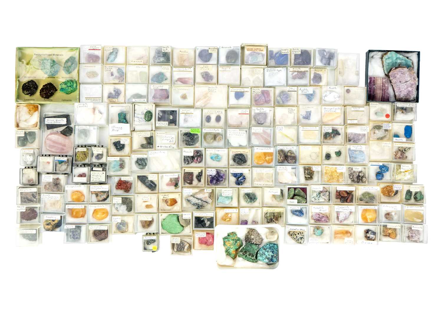 Lot 296 - Over one hundred boxed and labelled minerals.