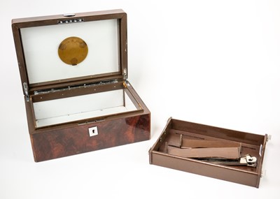 Lot 191 - A 20th century burr wood humidor by Lemaire Paris.