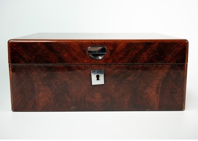 Lot 191 - A 20th century burr wood humidor by Lemaire Paris.