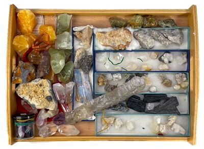 Lot 221 - Over fifty boxed and labelled minerals.