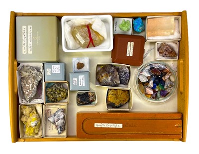 Lot 221 - Over fifty boxed and labelled minerals.