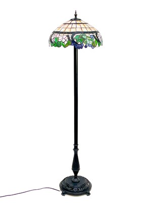 Lot 90 - A Tiffany style standard lamp.