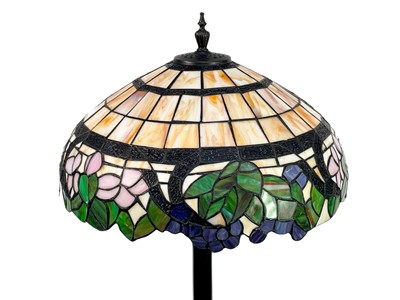 Lot 90 - A Tiffany style standard lamp.