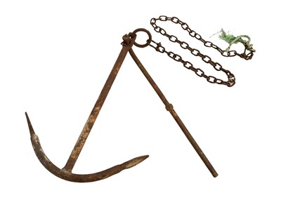 Lot 521 - A wrought iron ship's anchor.