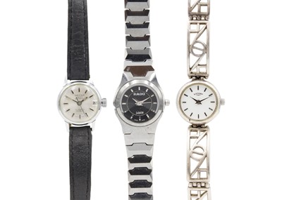 Lot 88 - Three lady's wristwatches.