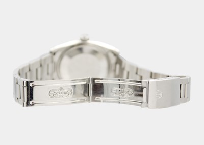 Lot 146 - ROLEX - An Oyster Perpetual Air-King Date Precision gentleman's stainless steel bracelet wristwatch.