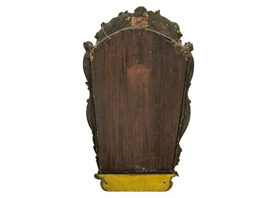 Lot 58 - An 18th century baroque wood carved gesso gilt mirror.