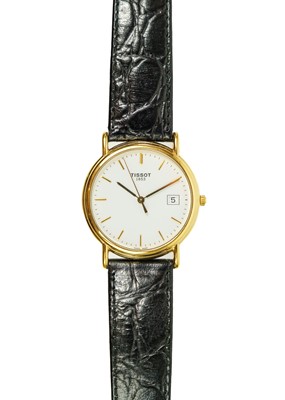 Lot 155 - TISSOT - A 'Gold Collection' 18ct gold-cased gentleman's quartz dress wristwatch.