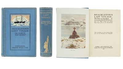 Lot 278 - (Antarctic exploration) WILD, Frank.