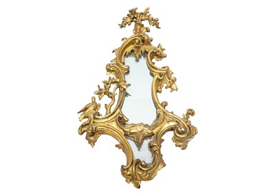 Lot 65 - A carved gilt wood and gesso girandole mirror.