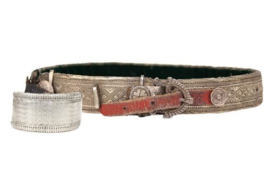 Lot 205 - A Persian white-metal belt, early 20th century.