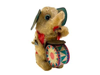 Lot 157 - A carved wood automaton in the form of a seated whipped with 'beating' heart.