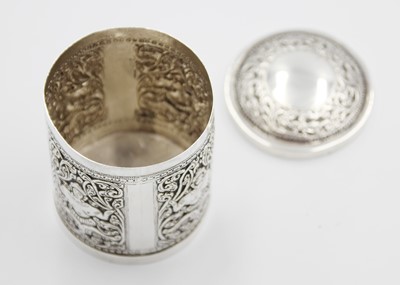 Lot 72 - An Indian silver cannister, early 20th century