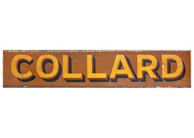 Lot 187 - A painted shop sign COLLARD circa 1900.